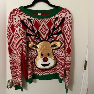 No Boundaries Reindeer “Ugly” Christmas Sweater
